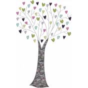 Earth Day Mini- Heart Tree Sticker