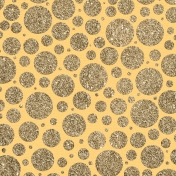 Yellow Glitter Circles Paper