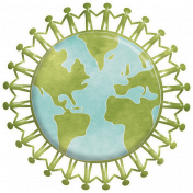 United Globe Sticker