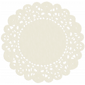 Hello Cream Doily