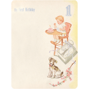 Oh Baby, Baby- First Birthday Journal Card