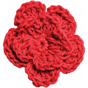 Independence- Red Crochet Flower