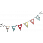 Summer Fields- Bunting with Hearts