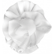 Pond Life- White Fabric Flower 3