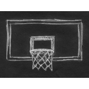 Basketball Card 4x3 Chalk Backboard
