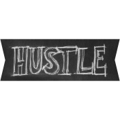 Sports Word Art Banner Hustle