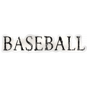Baseball Sticker Word Art