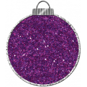 Touch of Sparkle Christmas Ornament Purple Glitter