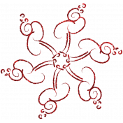 Touch of Sparkle Christmas Snowflake Red 02