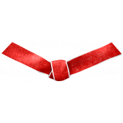 Baseball Ribbon Knot- Red