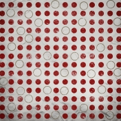 Paper Dots Circles Distressed Tan Red