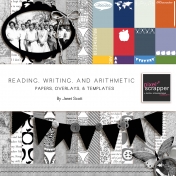 Reading, Writing, and Arithmetic- Papers, Templates, and Overlays Bundle