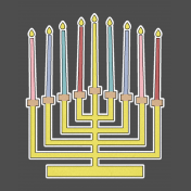 PS Blog Train December 2020- Menorah Sticker