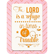 Pink and Orange Pocket Card Bible Verse Psalm 46:1