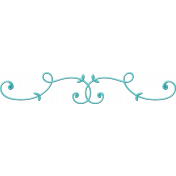 Turquoise Ornamental Ceramic Scroll