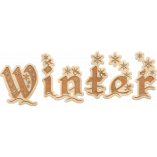 Etched Wood WInter Word Art