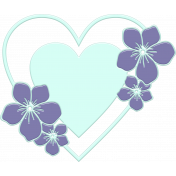 Lilac Aqua Element 21 Heart Enamel