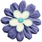 Lilac Aqua Element 24 Fabric Flower