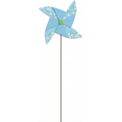 Retro Camper Kit Add-On: Blue Floral Pinwheel