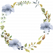 Patio Garden Element 11 Watercolor Wreath