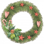 Christmas Mini Kit Element 08 Chipboard Wreath
