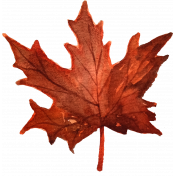 Autumn Mini Kit Watercolor Maple Leaf