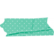 Bloom Green Polka Dot Wrinkled Washi Tape