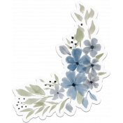 Faith Flowers Bouquet Corner Sticker