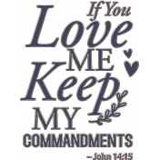 Commandments Bible Verses in Chipboard