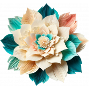 Crepe Paper Flower in Natural Colors