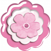 Pink and White Plastic Flower