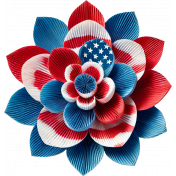 American Patriot Crepe Paper Flower 2