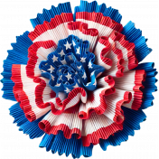 American Patriot Crepe Paper Flower 1