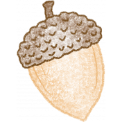 Pumpkin Spice Love- Chalk Drawn Acorn