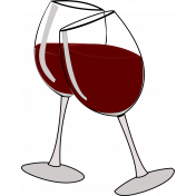 double red wine glasses