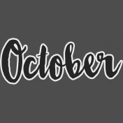 October- word art