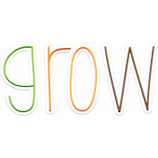 Gardening Word Art: Grow