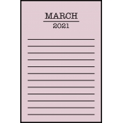 Calendar Pocket Cards Plus- march 07