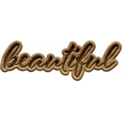 Snow Beautiful (Wood)- Wordart beautiful