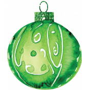 Watercolor Christmas Ornament 03