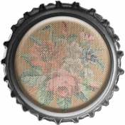 Vintage Needlepoint Bottlecap