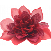 Red Burlap Flower 4