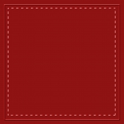 Stitched Border Red Paper