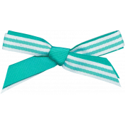 Spring Sparkle Aqua Striped Bow