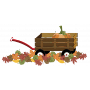 Wagon with Pumpkin