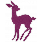 Maroon Deer Sticker