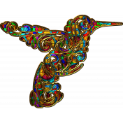 Stained Glass Hummingbird