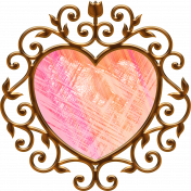 Stained Glass Copper Heart