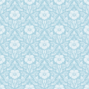 Seamless Blue Linen Pattern With Damask 01