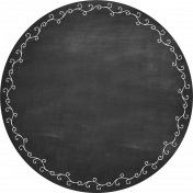Chalkboard Round Label 04